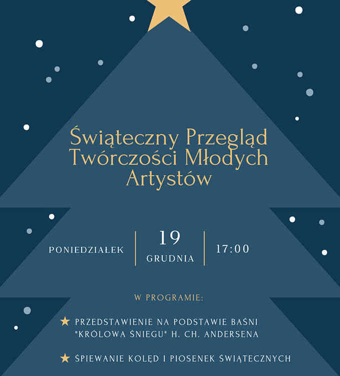 Zdjęcie do Świąteczny Przegląd Tw&oacute;rczości Młodych Artyst&oacute;w - 19.12.2022 r. - aula SP1