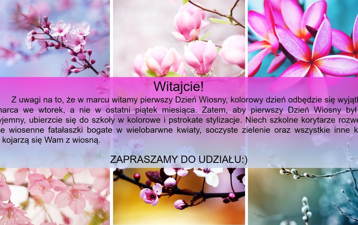 Zdjęcie do KOLOROWY WIOSENNY DZIEŃ W MARCU