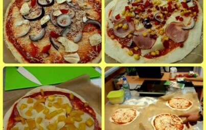 Zdjęcie do Międzynarodowy Dzień Pizzy &ndash; warsztaty kulinarne klasy 4b &nbsp; &nbsp;&nbsp;