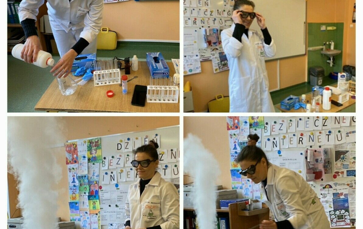Zdjęcie do Niecodzienna lekcja chemii w III b